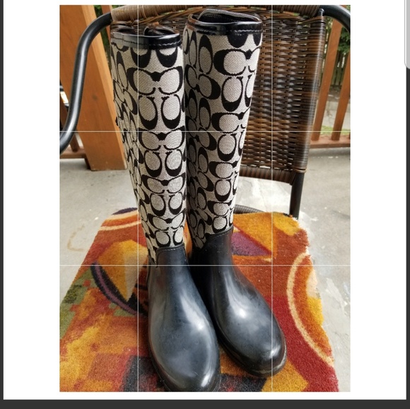 Coach Shoes - Coach TRISTEE 12cm signature rain boots